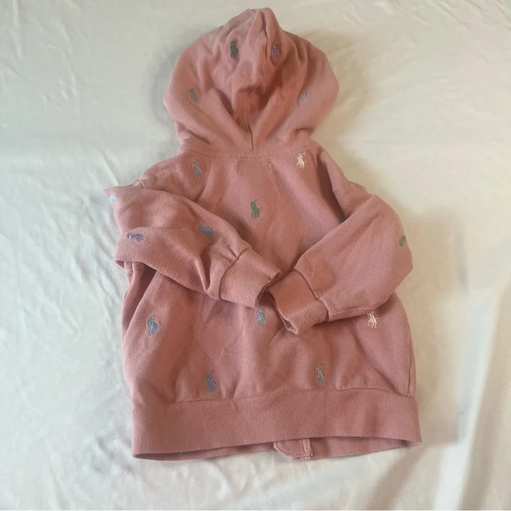 Ralph Lauren Kids‎ Pink Hoodie with Embroidered Details